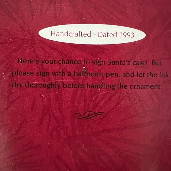1993 Hallmark Christmas Break Santa Keepsake Ornament - Picture 3 of 7
